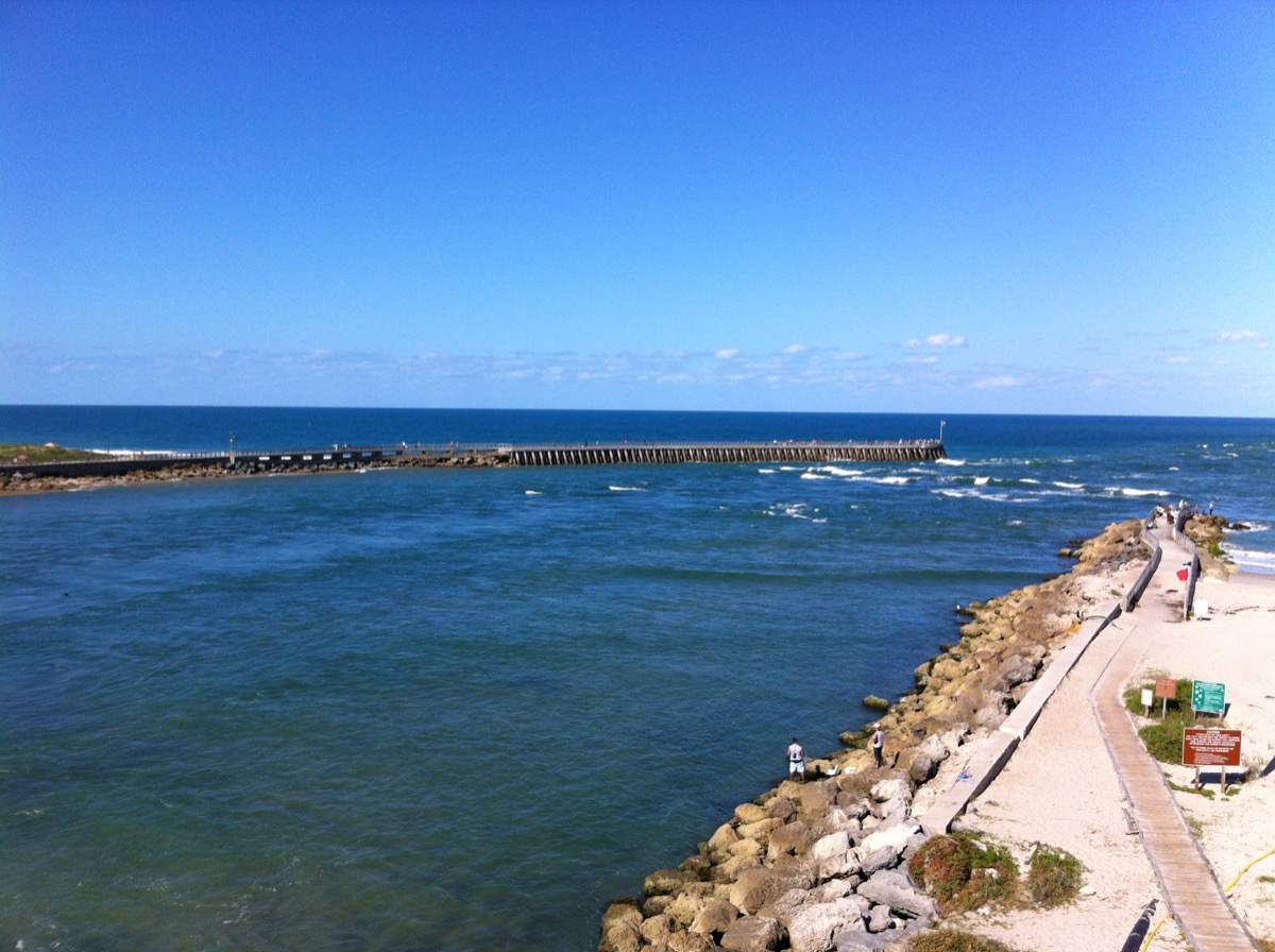 Sebastian Inlet and its north and south jetties
